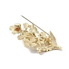 Flower with Heart Alloy Resin Brooch for Women LS-JEWB-C029-15-2