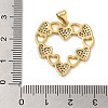 Rack Plating Brass & Clear Cubic Zirconia Pendants KK-S372-27G-3