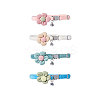 4Pcs 4 Colors Polyester Dog Flower Ties with Adjustable Collar AJEW-GL0002-59-8