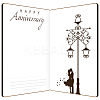 MDF Greeting Card & Paper Envelope with Bowknot AJEW-WH0203-004-2