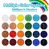 3600Pcs 24 Colors Transparent Electroplate Glass Beads GLAA-YW0003-32-2