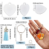 DIY Blank Double-sided Heat Transfer Aluminium Pendant Keychain Making Kits DIY-SP0005-26A-2