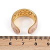 304 Stainless Steel Enamel Adjustable Cuff Rings for Women RJEW-A074-05G-5