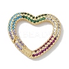 Rack Plating Brass Micro Pave Cubic Zirconia Twister Clasps KK-NH0002-10G-02-1