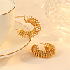 304 Stainless Steel Wire Spiral Stud Earrings GO7006-1-3