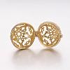 Brass Cage Pendants KK-K173-06G-2