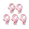Spray Painted Eco-Friendly Alloy Lobster Claw Clasps PALLOY-T080-06E-11-NR-1