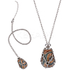 2Pcs 304 Stainless Steel Macrame Pouch Necklace Making for Gemstone Nuggets NJEW-BBC0001-27A-1