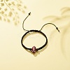 Acrylic Braided Bead Bracelet BJEW-JB08552-05-3