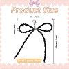 6Pcs Bowknot Dyed Glass Pearl  Pendant Decorations HJEW-SP0001-14-2