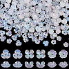   300Pcs 3 Style Electroplate Acrylic Bead Caps PACR-PH0001-07-1