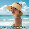 1Pc Women Straw Floppy Wide Brim Sun Hat AJEW-TA0002-59A-8