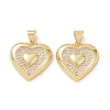 Brass Cubic Zirconia Pendants KK-G453-02G-02-2