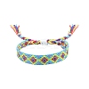 Rhombus Polyester Braided Cord Bracelet PW-WG31997-01-1