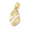 Brass Enamel Pendants KK-P283-28C-G-1