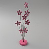 304 Stainless Steel Flower Name Card Holder AJEW-WH0258-28-1