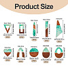 20Pcs 10 Styles Transparent Resin & Walnut Wood Big Pendants RESI-TA0002-99A-3