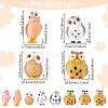 16Pcs 8 Styles Resin Owl Figurines DJEW-DR0001-09-2