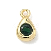 Brass Micro Pave Cubic Zirconia Charms KK-G548-20G-04-1