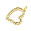 Rack Plating Brass Micro Pave Cubic Zirconia Pendants KK-Z074-50G-2
