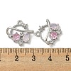 Brass Micro Pave Cubic Zirconia Pendants KK-K378-16P-3