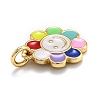Brass Enamel Charms X-KK-O135-01B-3