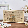 Wood Earring Display Card Holders ODIS-WH0072-01-5