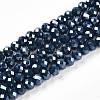 Electroplate Glass Beads Strands EGLA-A044-P4mm-A16-1