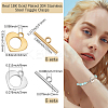 10 Sets 2 Colors 304 Stainless Steel Toggle Clasps STAS-BBC0006-81-2