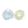 Frosted Transparent Resin Enamel Beads RESI-L047-24-2