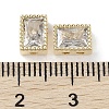 Brass with Cubic Zirconia Beads KK-G491-35G-02-3