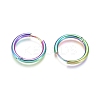 Ion Plating(IP) 304 Stainless Steel Huggie Hoop Earrings EJEW-F111B-21mm-Y-2