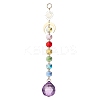 Glass Teardrop Window Hanging Suncatchers HJEW-JM04516-2