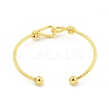 Cross Knot Brass Open Cuff Bangles for Women BJEW-G704-01G-3