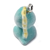 Flocky Resin Pendants FIND-S001-08E-2