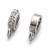 Brass Micro Pave Cubic Zirconia Tube Bails ZIRC-H119-11P-2