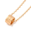 Brass Cable Chain Honeycomb Column Link Necklaces for Women LS-NJEW-U006-01KCG-1