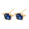 Bat Brass Glass Stud Earrings for Women EJEW-G428-15G-4