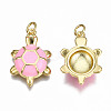 Brass Enamel Pendants KK-Q252-018C-NF-2