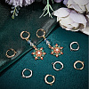 12Pcs 2 Colors Brass Micro Pave Clear Cubic Zirconia Huggie Hoop Earring Findings KK-BBC0022-91-4
