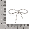 Non-Tarnish 304 Stainless Steel Twisted Bowknot Links Connector Charms STAS-S125-01P-3