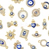20Pcs 20 Styles Evil Eye Alloy Enamel & Rhinestone Pendants and Connector Charms Findings Kits ENAM-YW0005-60-3