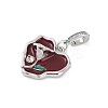 Brass Enamel Micro Pave Cubic Zirconia Pendants KK-U043-11P-01-2