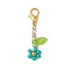 Acrylic Flower Pendant Decorations HJEW-MZ00086-4