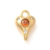 Brass Micro Pave Cubic Zirconia Pendants KK-K294-09G-1