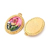 304 Stainless Steel Enamel Pendants STAS-U061-48G-02-2