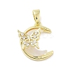 Brass Micro Pave Cubic Zirconia Pendants KK-F877-26G-1