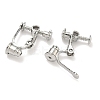 Brass Screw On Clip-on Earring Converters Findings KK-A281-27P-2