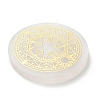Flat Round Natural Selenite Slice Coasters AJEW-C042-01A-2