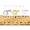 12Pcs 3 ColorS Brass Screw On Clip-on Earring Findings KK-FS0001-32-5